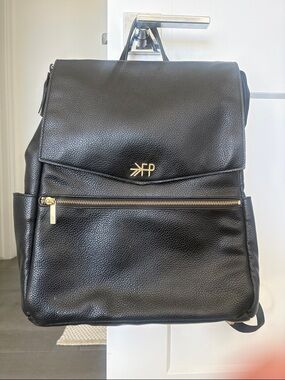 Freshly picked Black Pebbled Leather Backpack with Gold Hardware